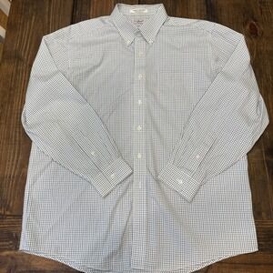 Men's LL bean‎ Button Down Dress Shirt, 17-35, Wrinkle Resistant, Plaid